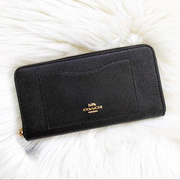 Coach Handbags - Coach Black Accordion Zip Wallet